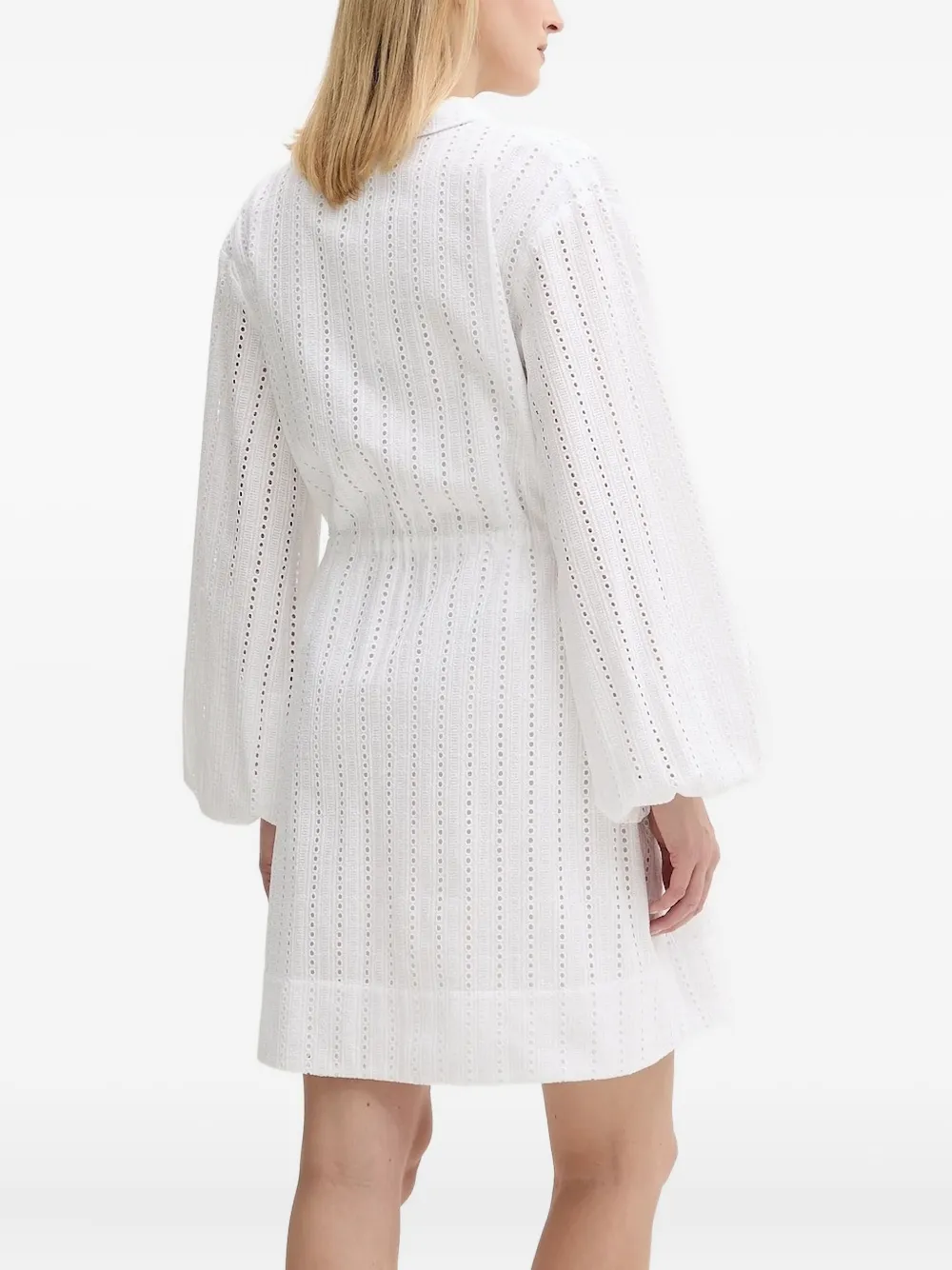 SAMSOE Samanarola eyelet detailing mini dress Wit