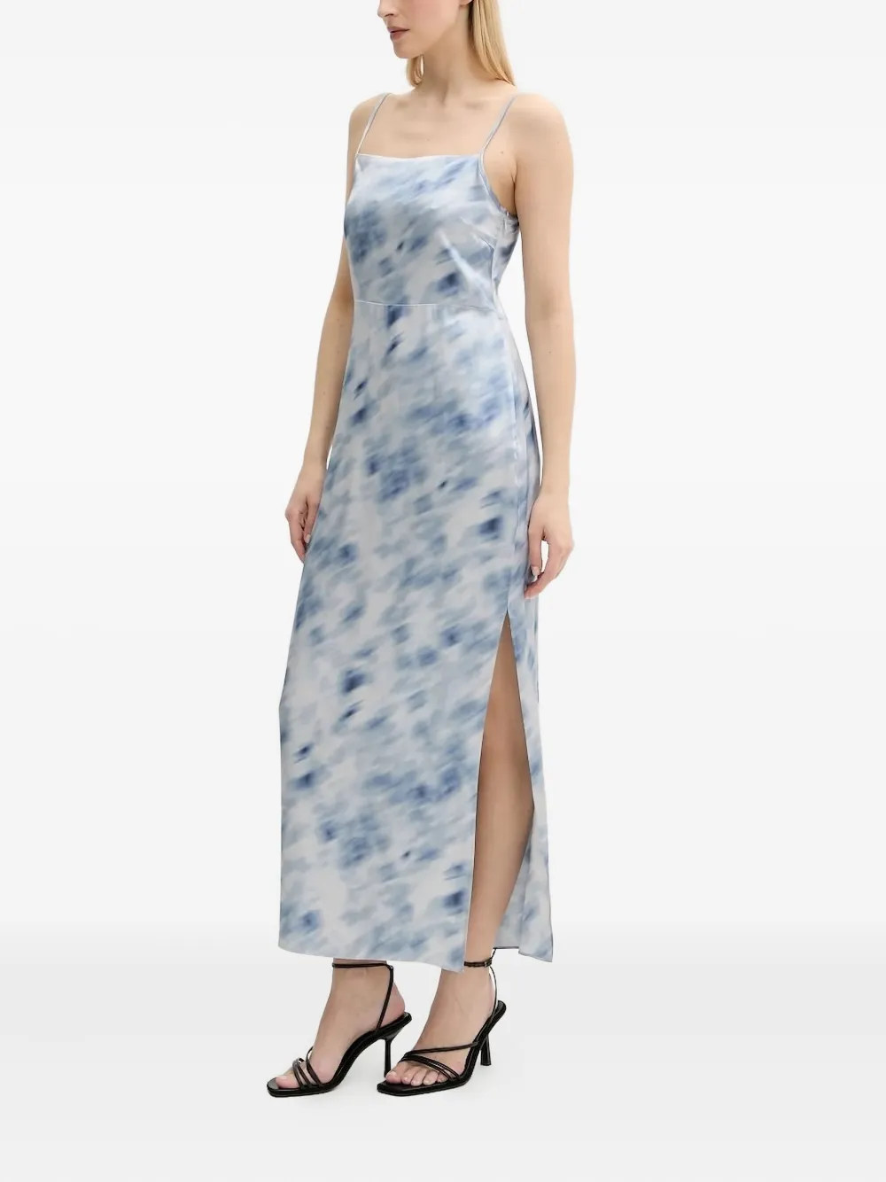 SAMSOE Sasage side-split maxi dress Blauw