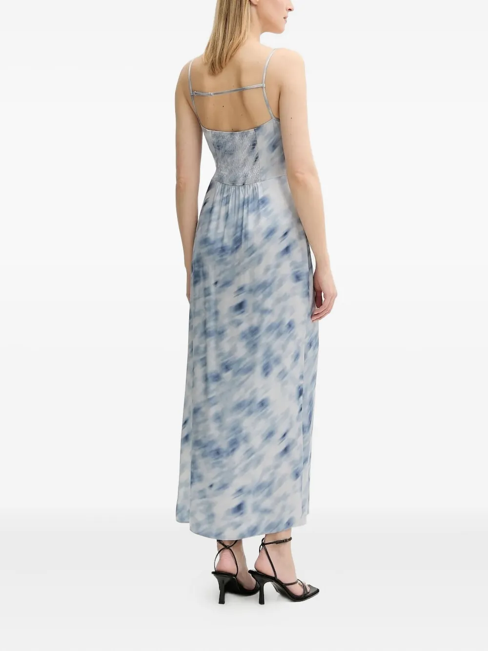 SAMSOE Sasage side-split maxi dress Blauw