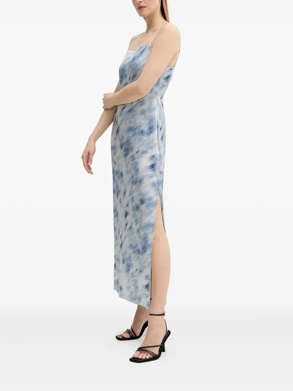 SAMSOE SAMSOE Sasage maxi-jurk met zijsplit - Blauw