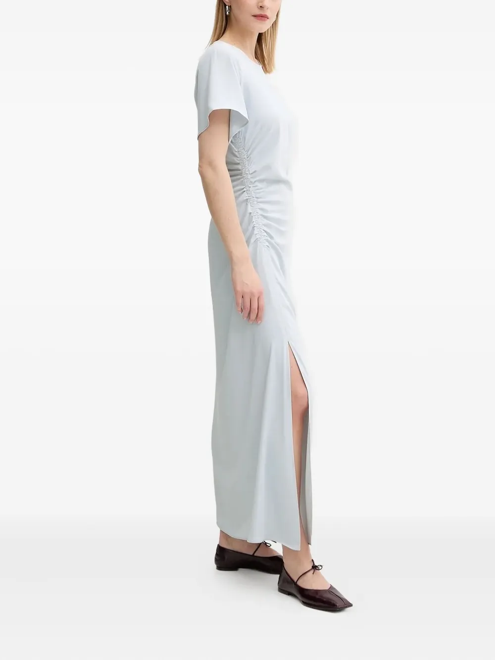 SAMSOE side-split maxi dress Grijs
