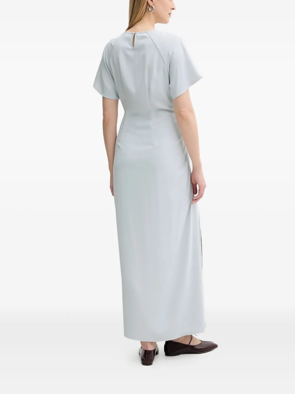 SAMSOE SAMSOE Maxi-jurk met zijsplit - Grijs