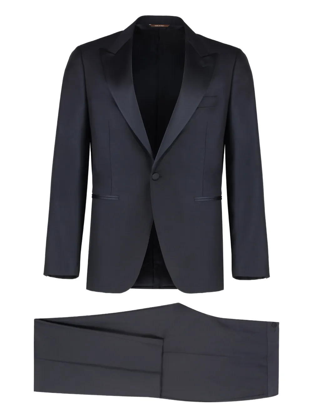 Canali peak-lapel wool suit Blauw