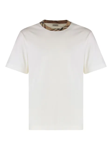 Burberry check-trimmed crew-neck T-shirt