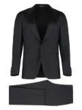 Canali peak-lapel wool suit - Black