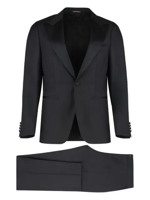 Canali peak-lapel wool suit
