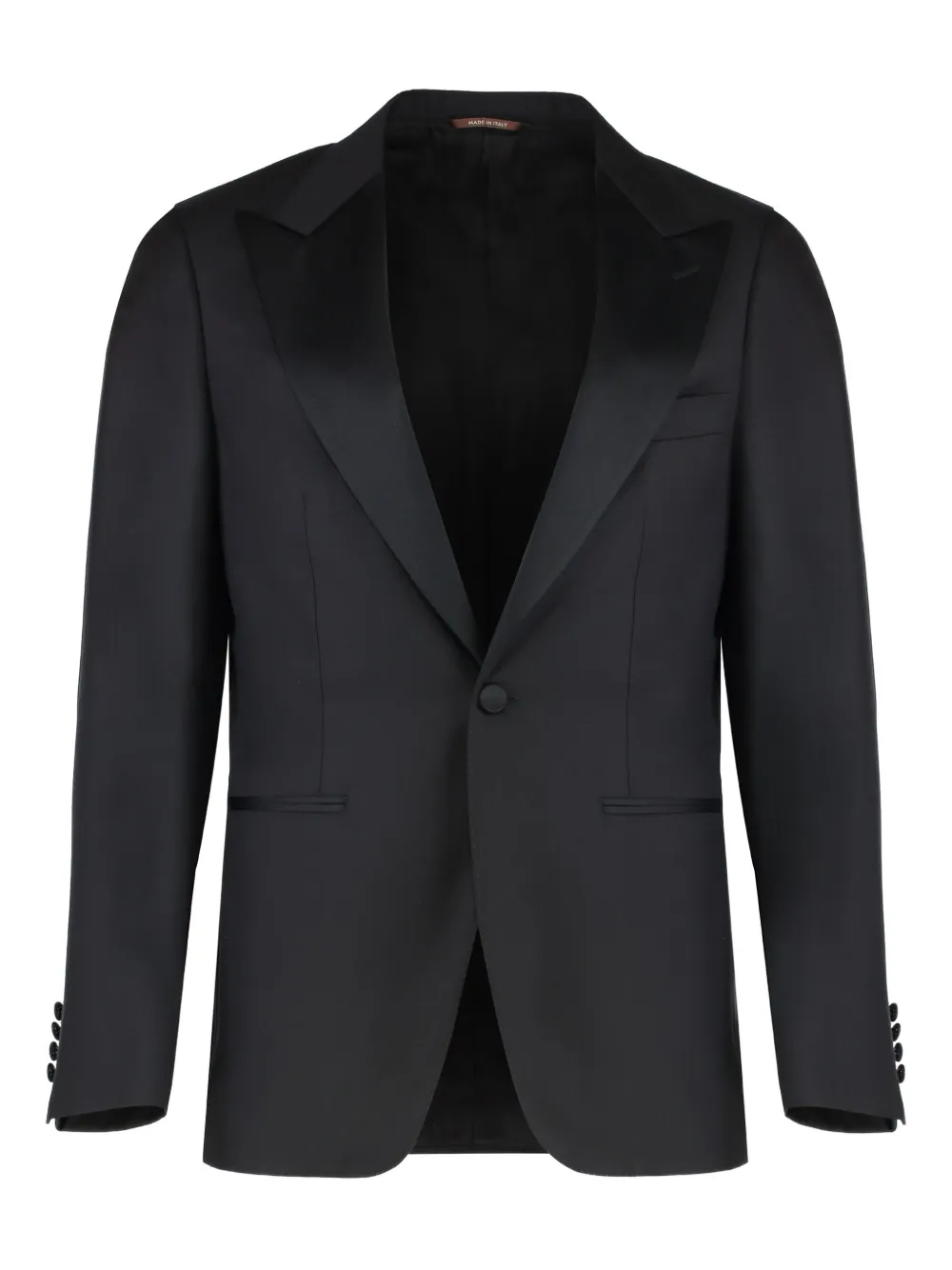 Canali peak-lapel wool suit - Zwart