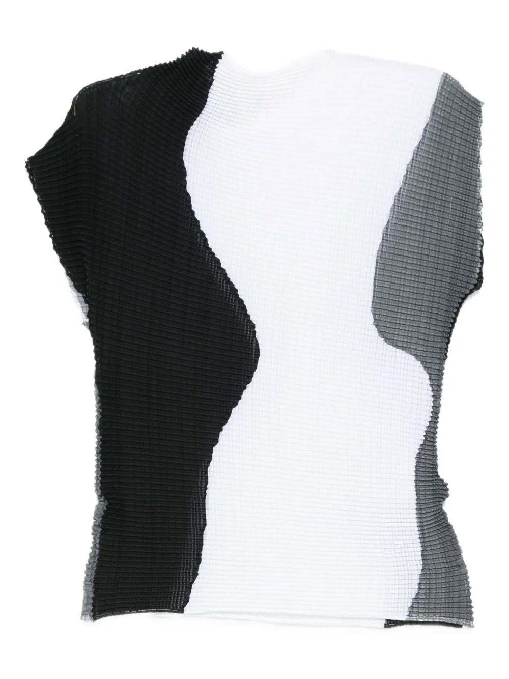 Issey Miyake Abstract Tint pleated top - ホワイト Issey Miyake Abstract Tint pleated top - ホワイト