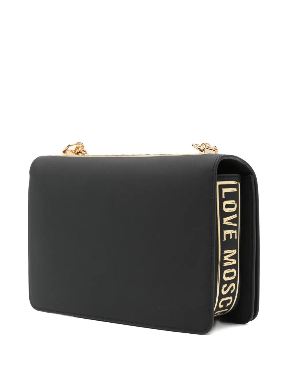 Love Moschino Schoudertas met logoplakkaat Zwart