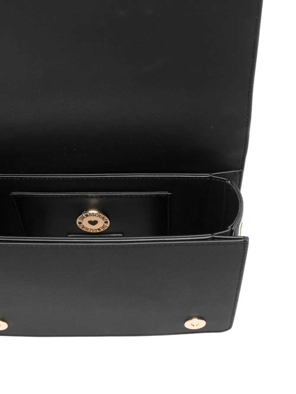 Love Moschino Schoudertas met logoplakkaat Zwart