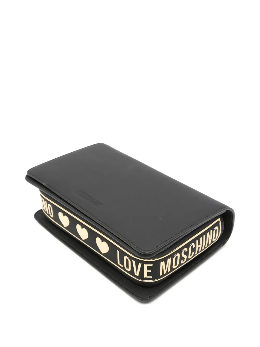 Love Moschino Schoudertas met logoplakkaat Zwart