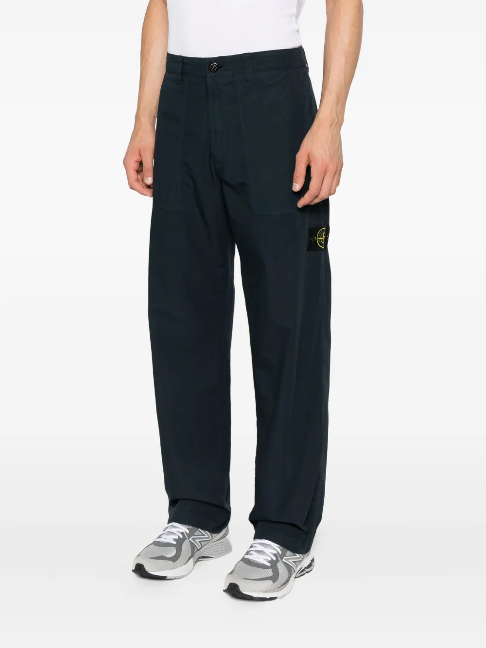 Stone Island 3100005 patch-pocket trousers Blauw