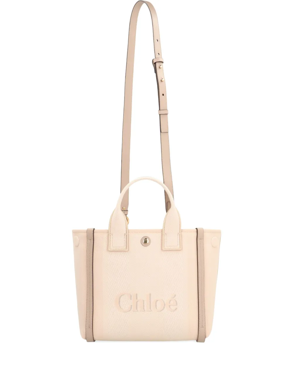 Chloé Small Carry Logo-embossed Canvas Tote Bag In Yellow
