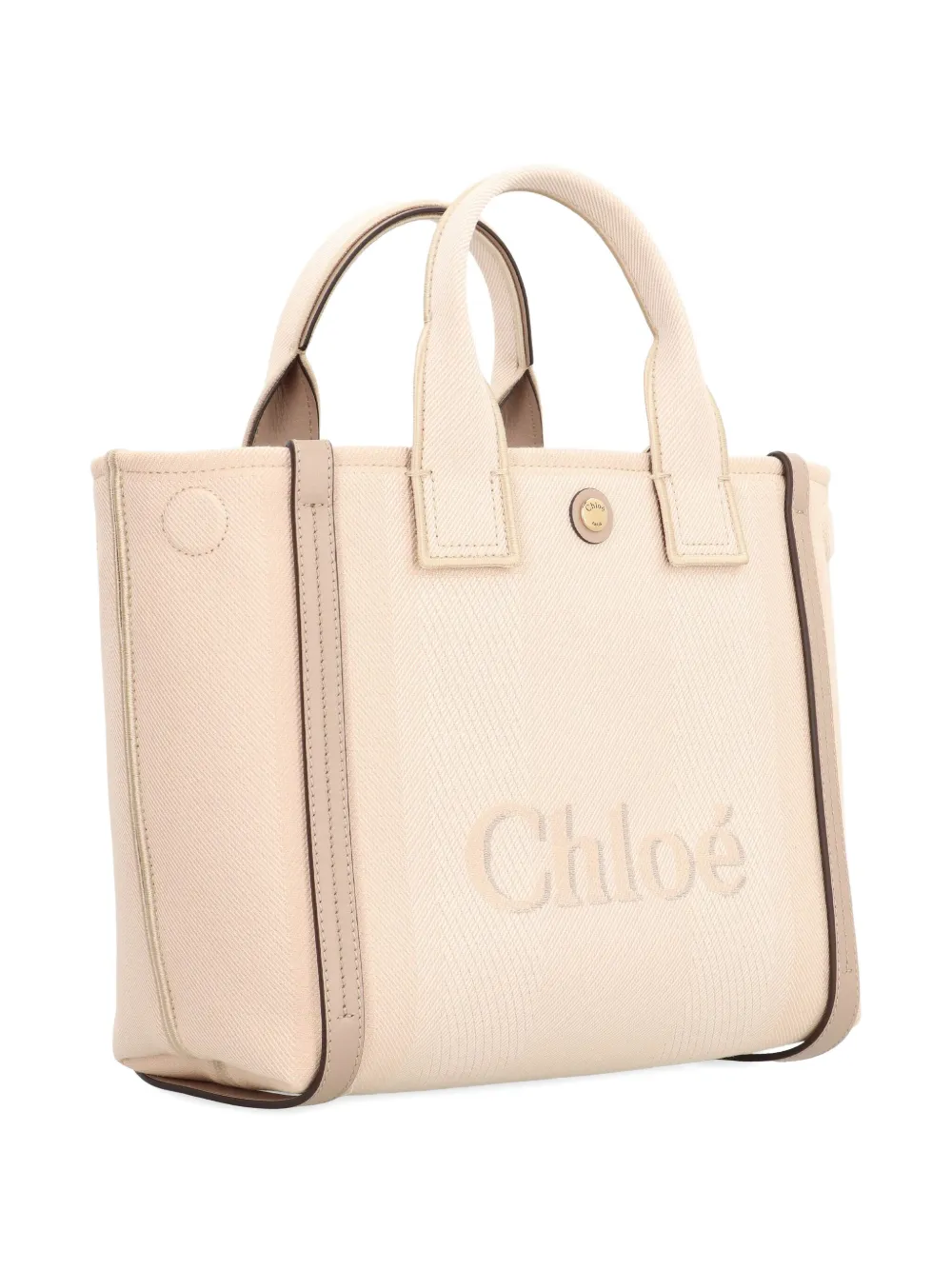 Chloé Small Carry Logo-embossed Canvas Tote Bag In Yellow