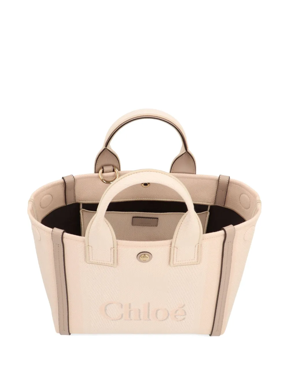 Chloé Small Carry Logo-embossed Canvas Tote Bag In Yellow