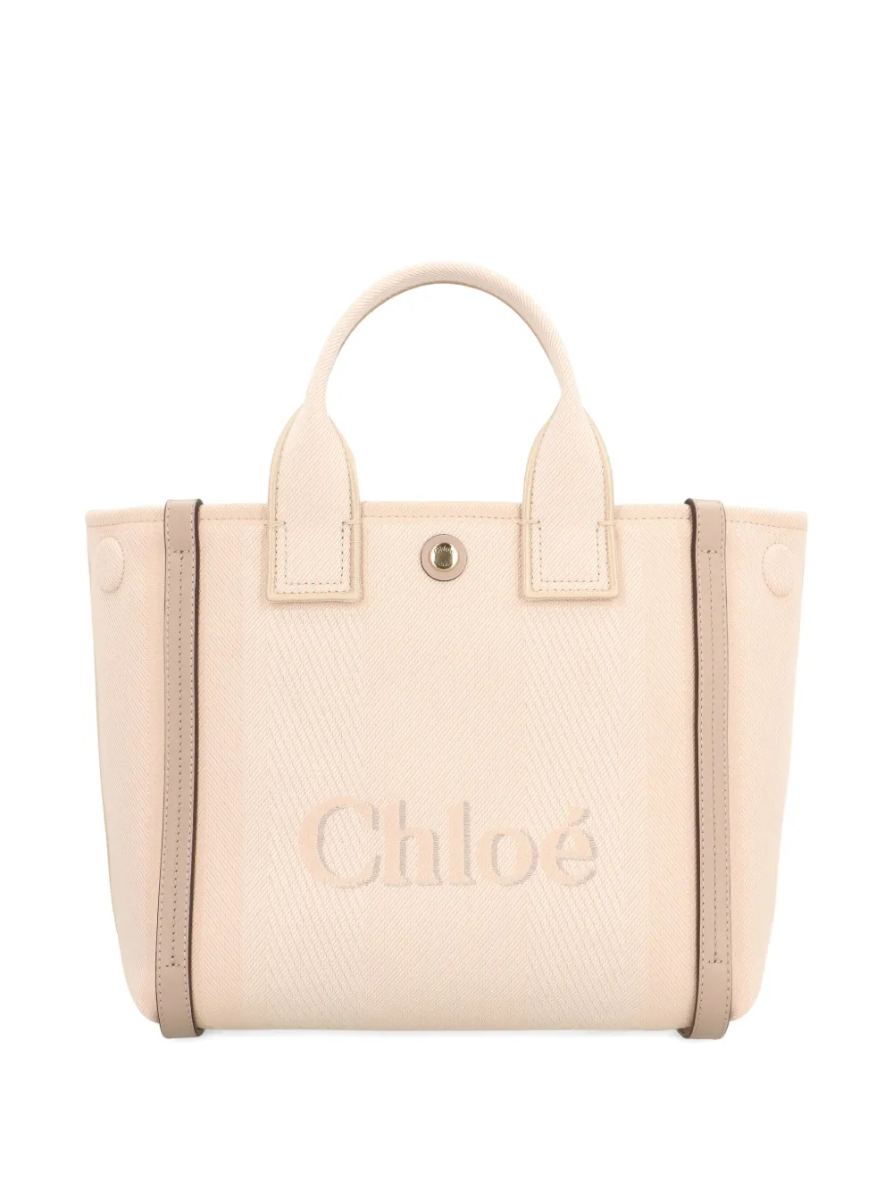Chloé Small Carry Logo-embossed Canvas Tote Bag In Yellow