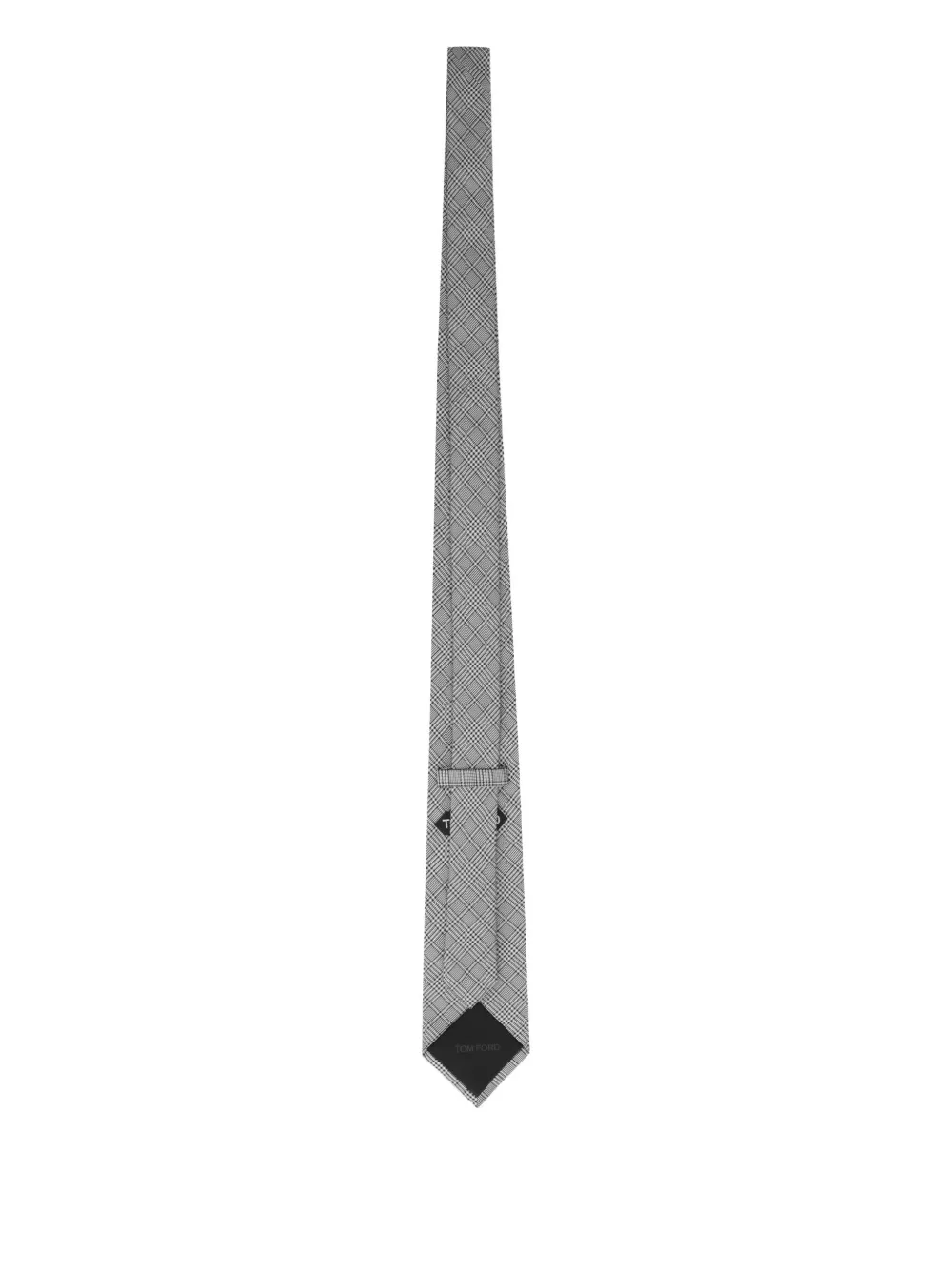 TOM FORD checkered silk tie Grijs