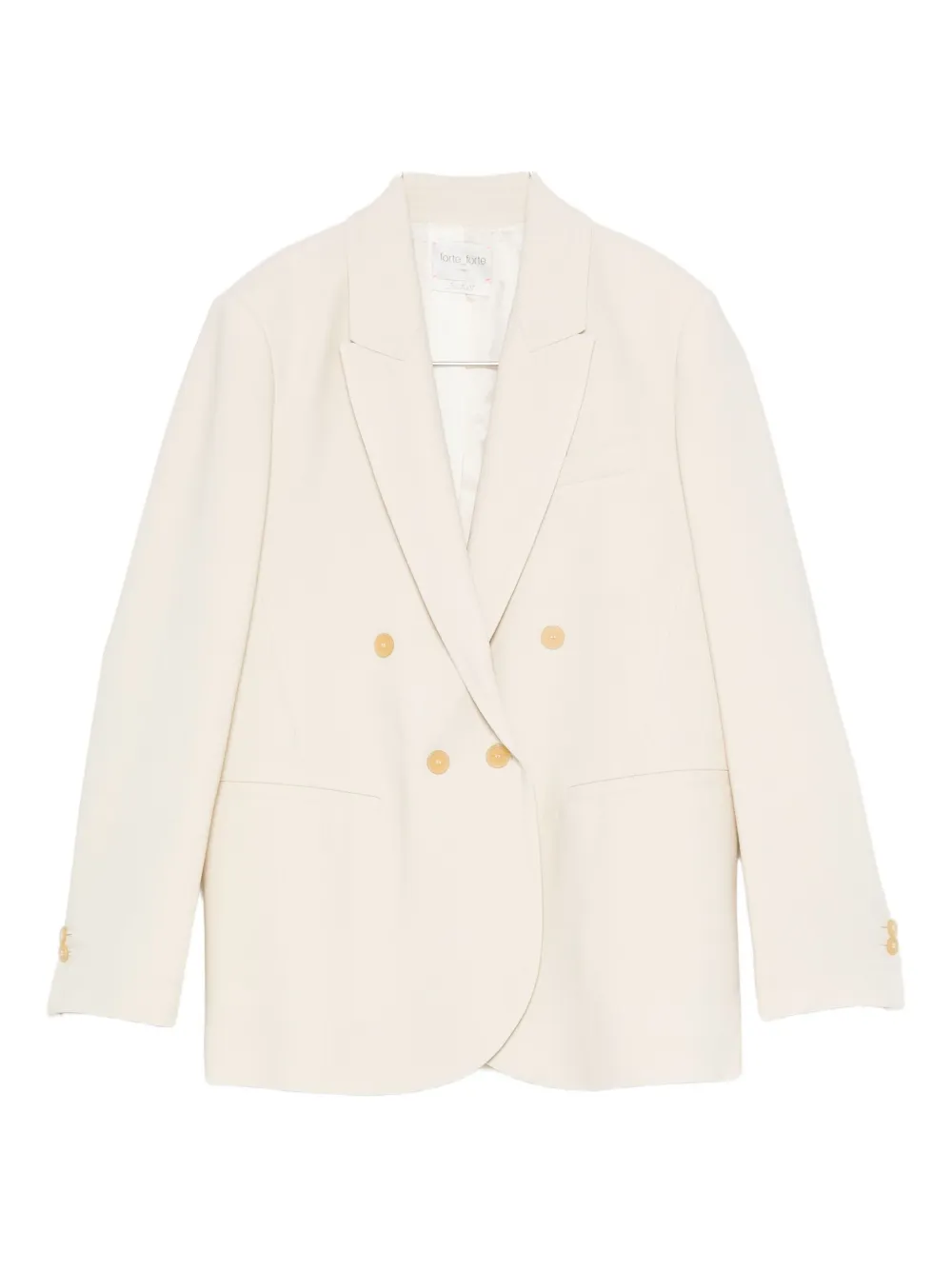 Forte Forte Double-breasted Button Jacket In Neutral