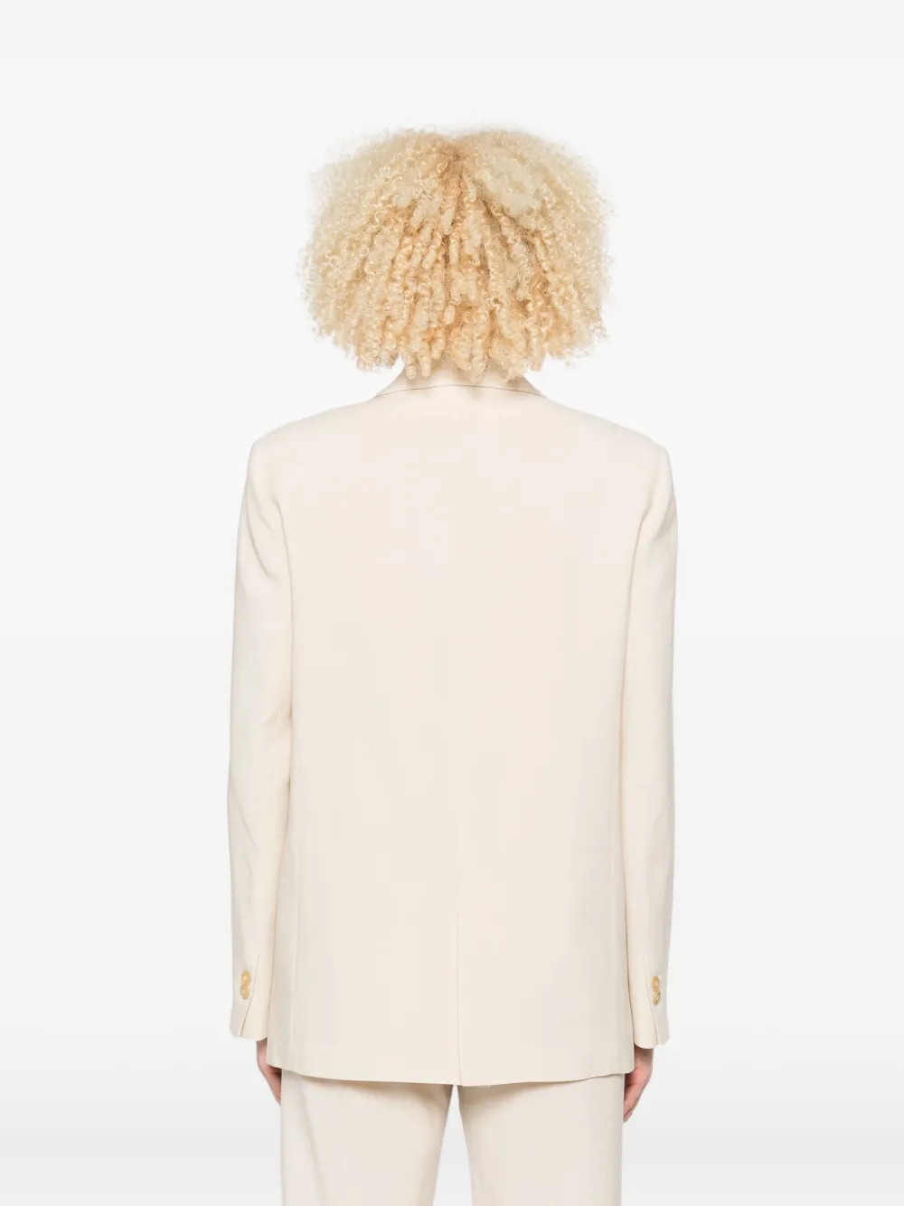Forte Forte Double-breasted Button Jacket In Neutral