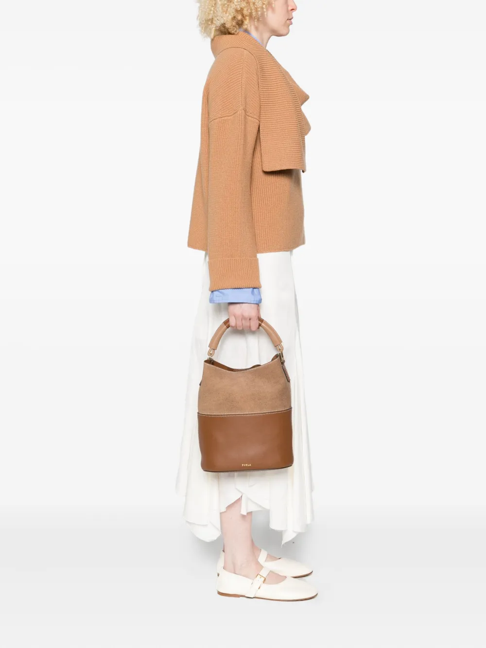 Furla top-handle tote bag - Bruin