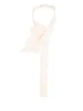 Forte Forte elasticated silk bow tie - Neutrals