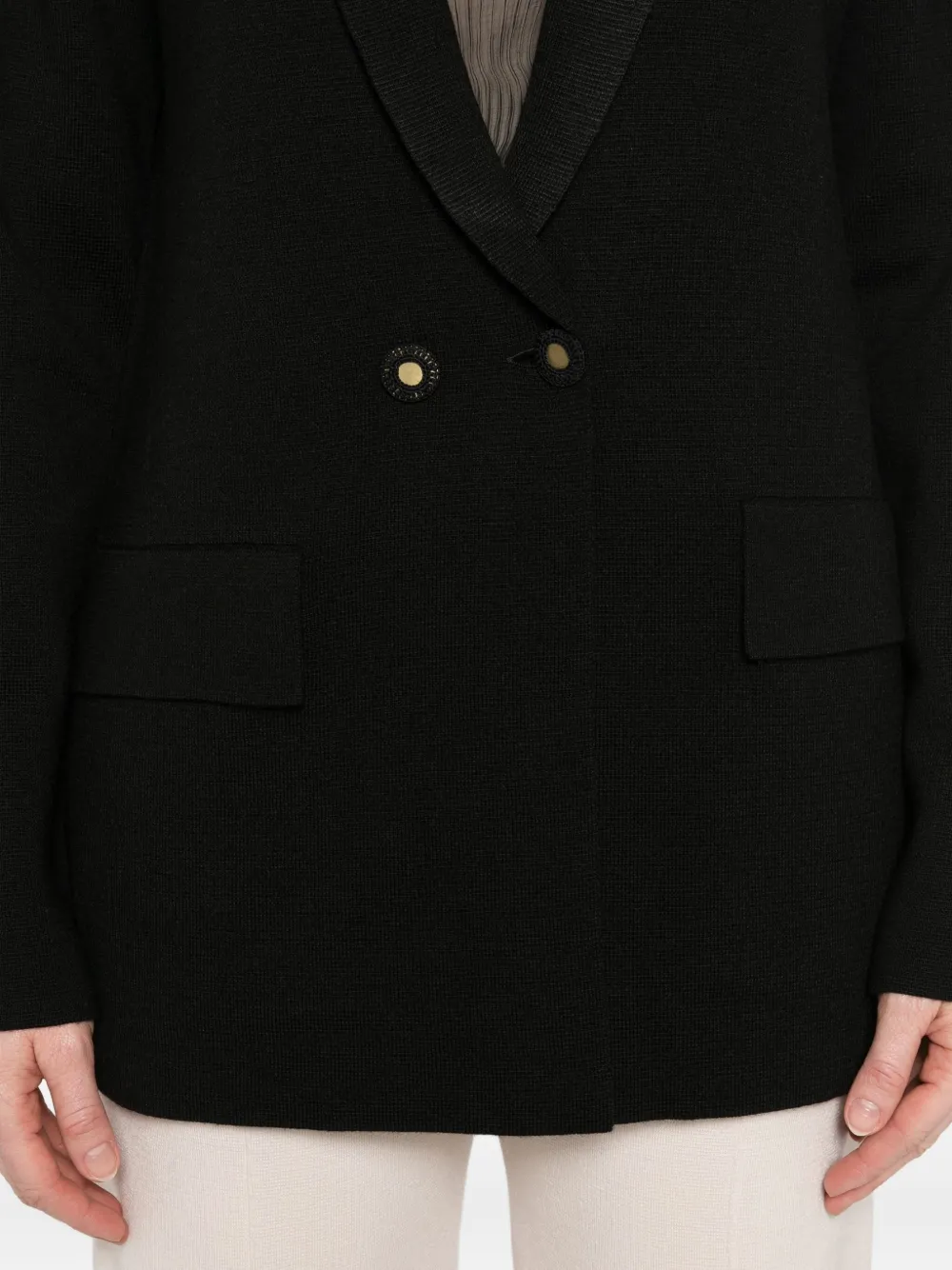 Forte Blazer met V-hals Zwart