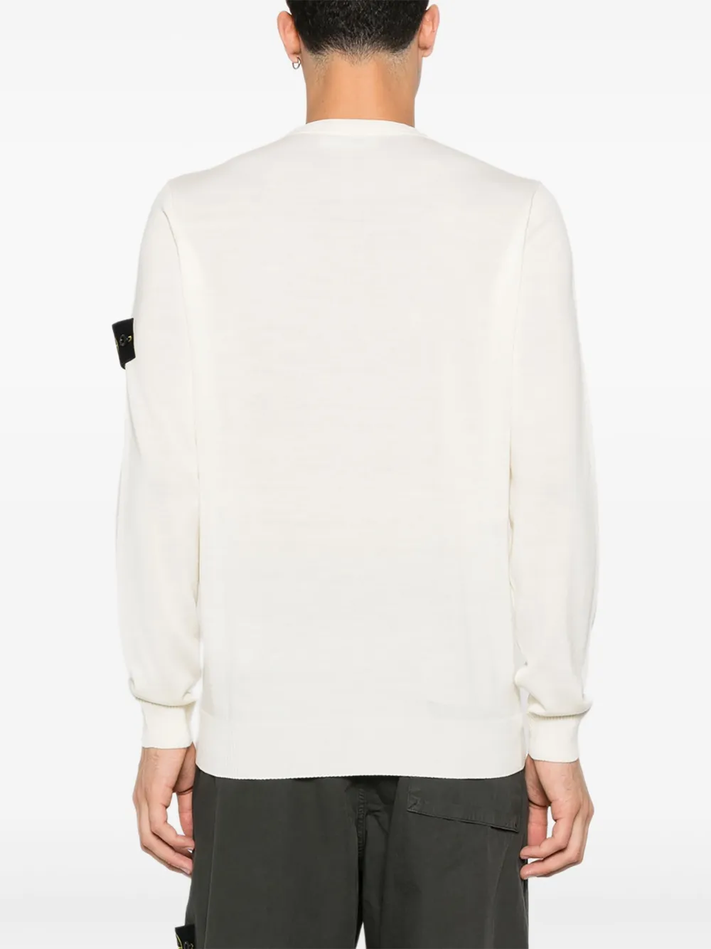 Stone Island 5100071 patch-pocket wool sweater Beige
