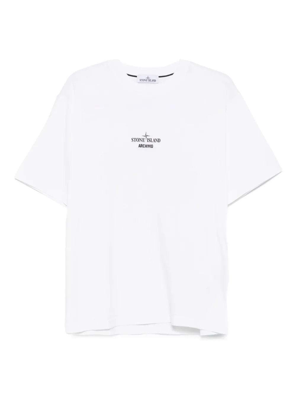 Stone Island 2100037 T-shirt met logoprint Wit