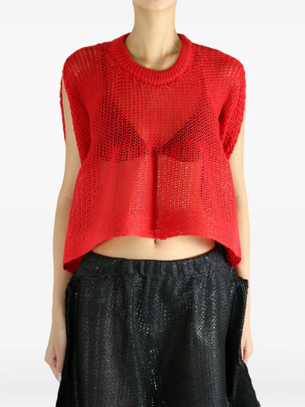 Issey Miyake Round-neck Im58kn283 Top In Red