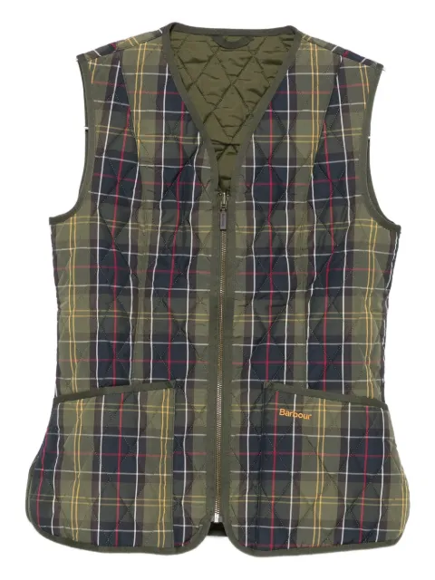 Barbour quilted tartan gilet