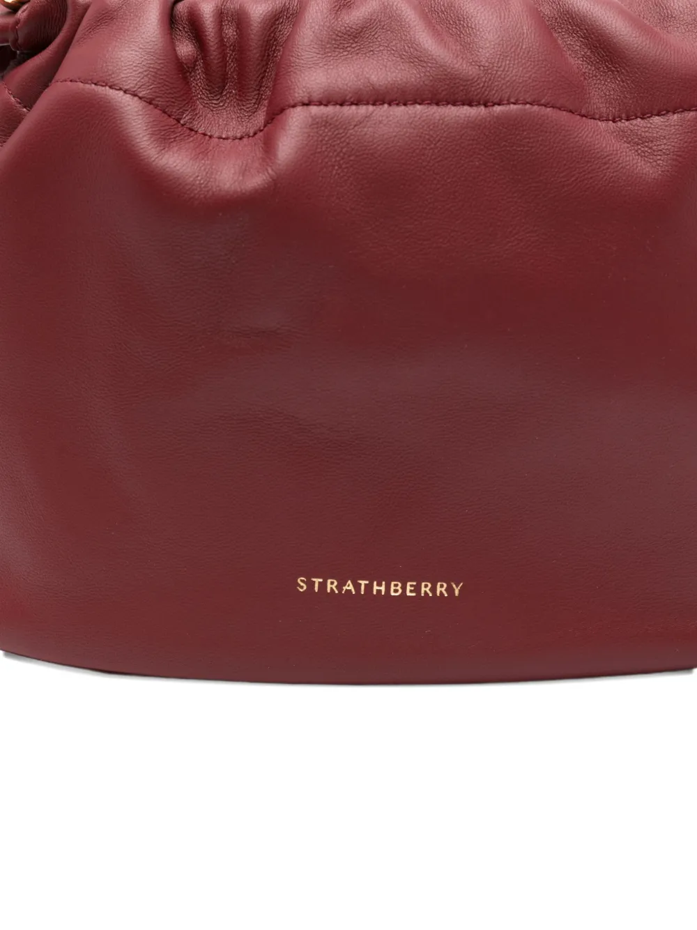 Strathberry Charlotte Drawstring Nappa Leather Crossbody Bag In Burgundy