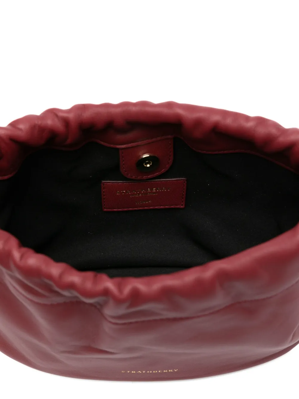 Strathberry Charlotte Drawstring Nappa Leather Crossbody Bag In Burgundy