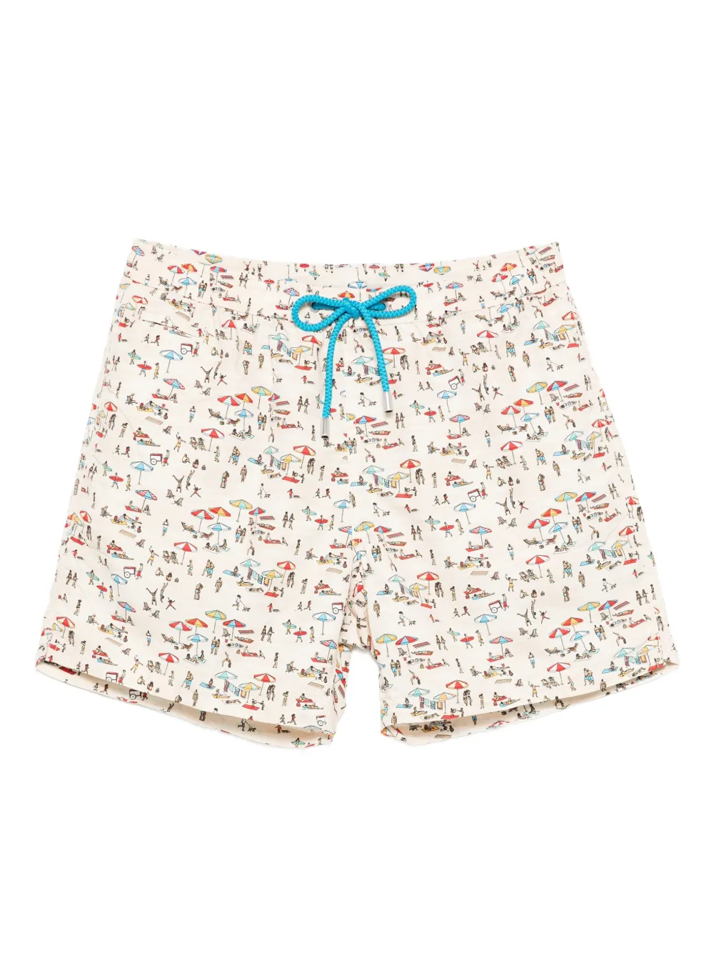 MC2 Saint Barth Zwembroek met trekkoord en print Beige