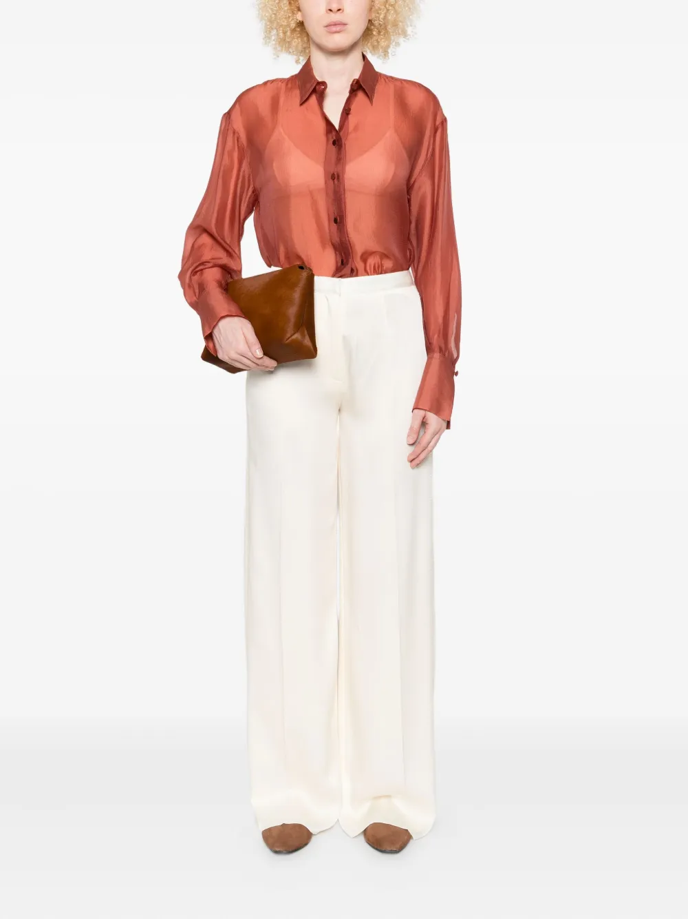 Forte Forte Straight broek - Beige