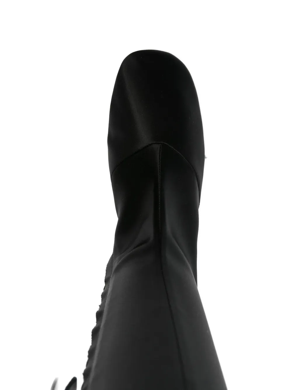 Forte 55mm satin gold-heel knee-high boots Black