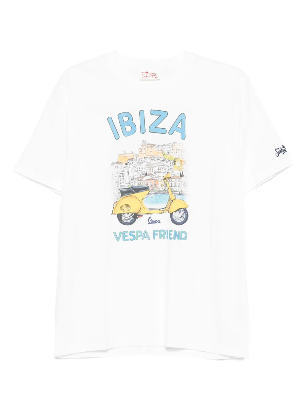 MC2 Saint Barth T-shirt met Vespa-print Wit