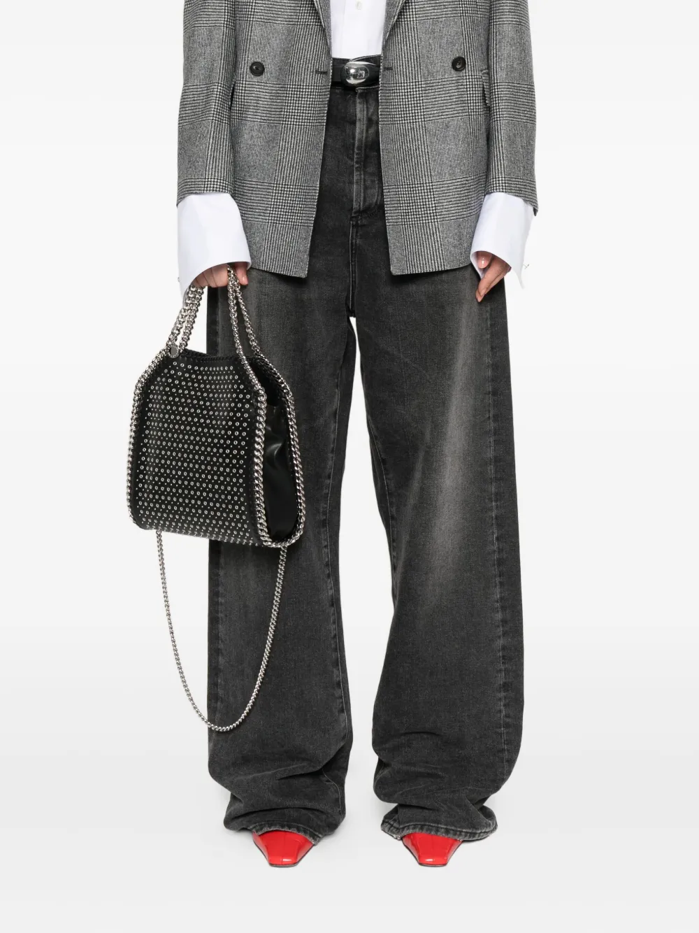 Stella McCartney Falabella shopper verfraaid met ringlets - Zwart