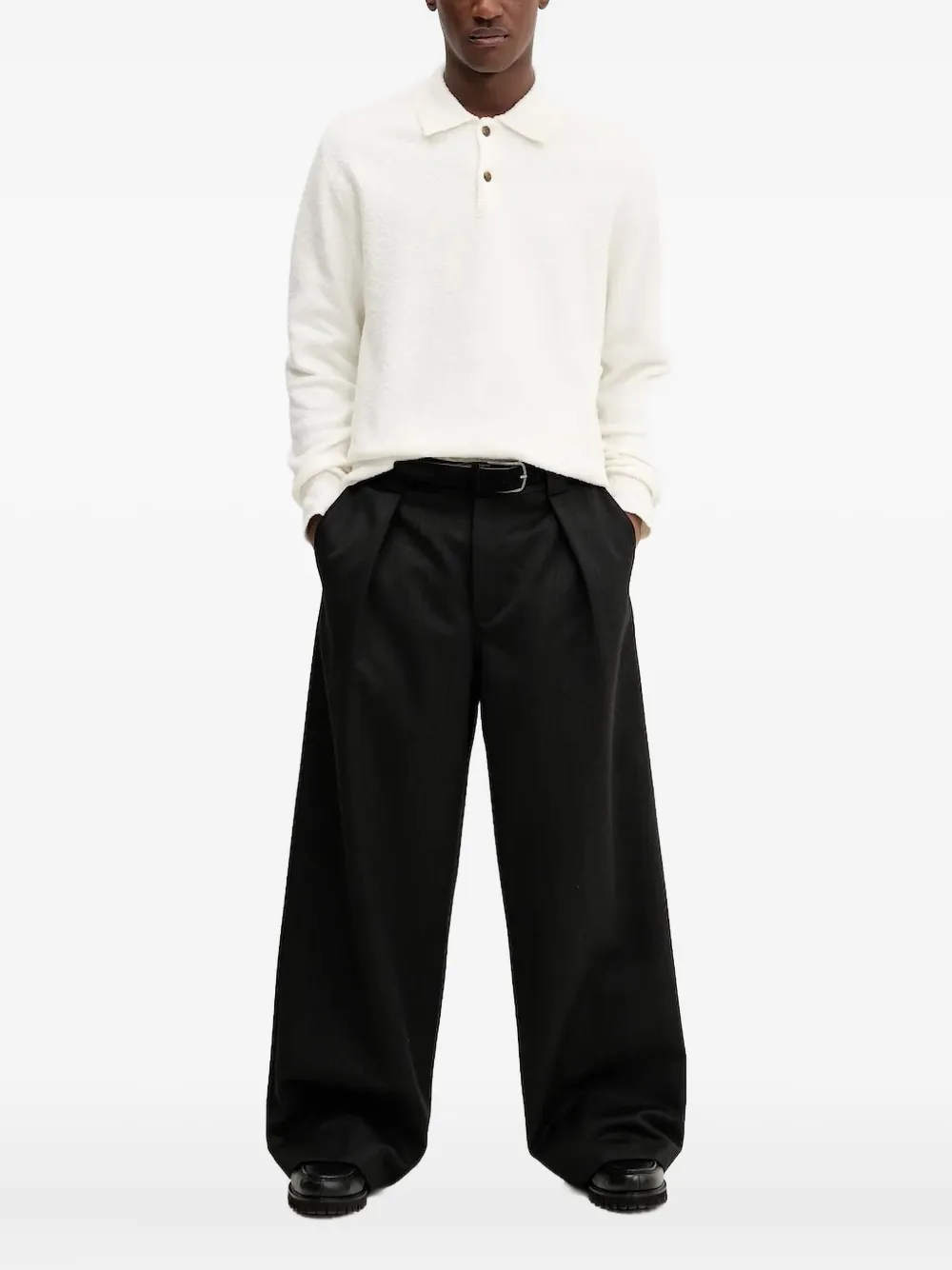 Samsoe & Samsoe Polo-collar Jumper In White