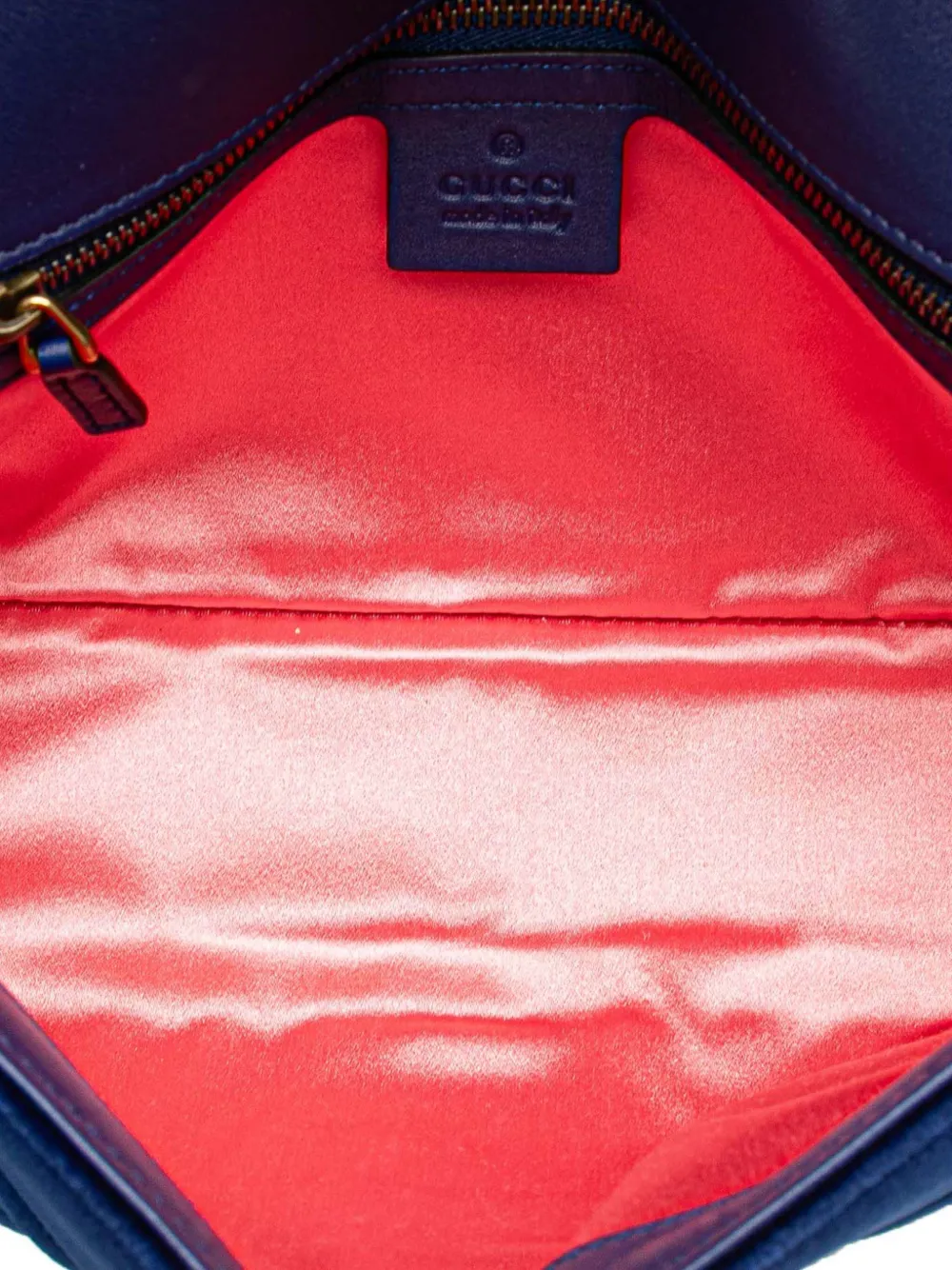 Pre-owned Gucci 2016-2025 Small Gg Marmont Matelasse Velvet Flap Crossbody Bag In Blue