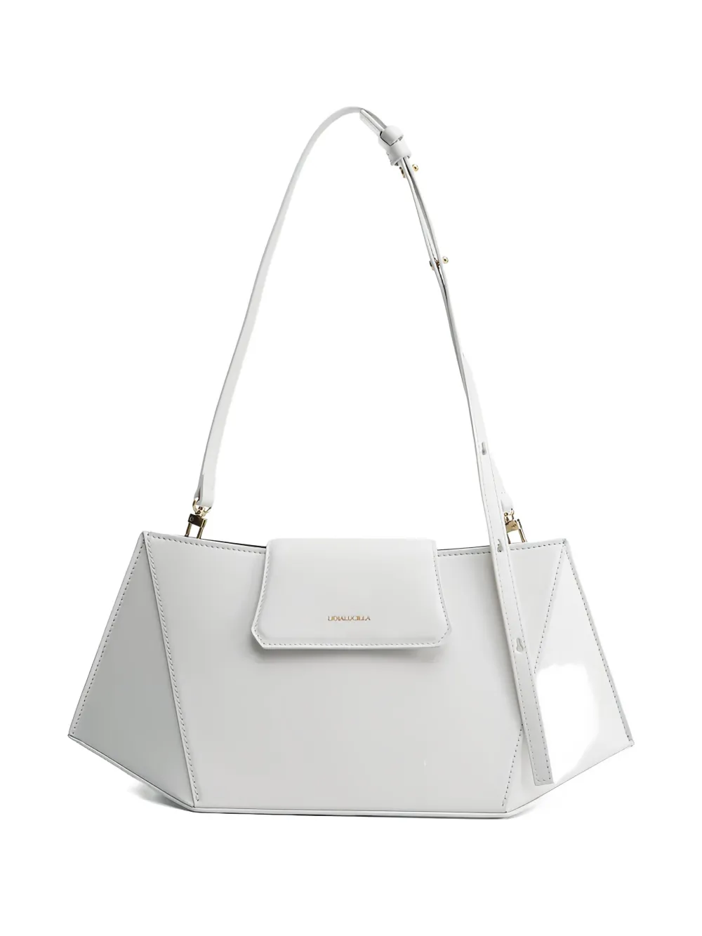 LIDIALUCILLA geometric flap shoulder bag | White | Image 1