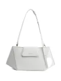 LIDIALUCILLA geometric flap shoulder bag - White