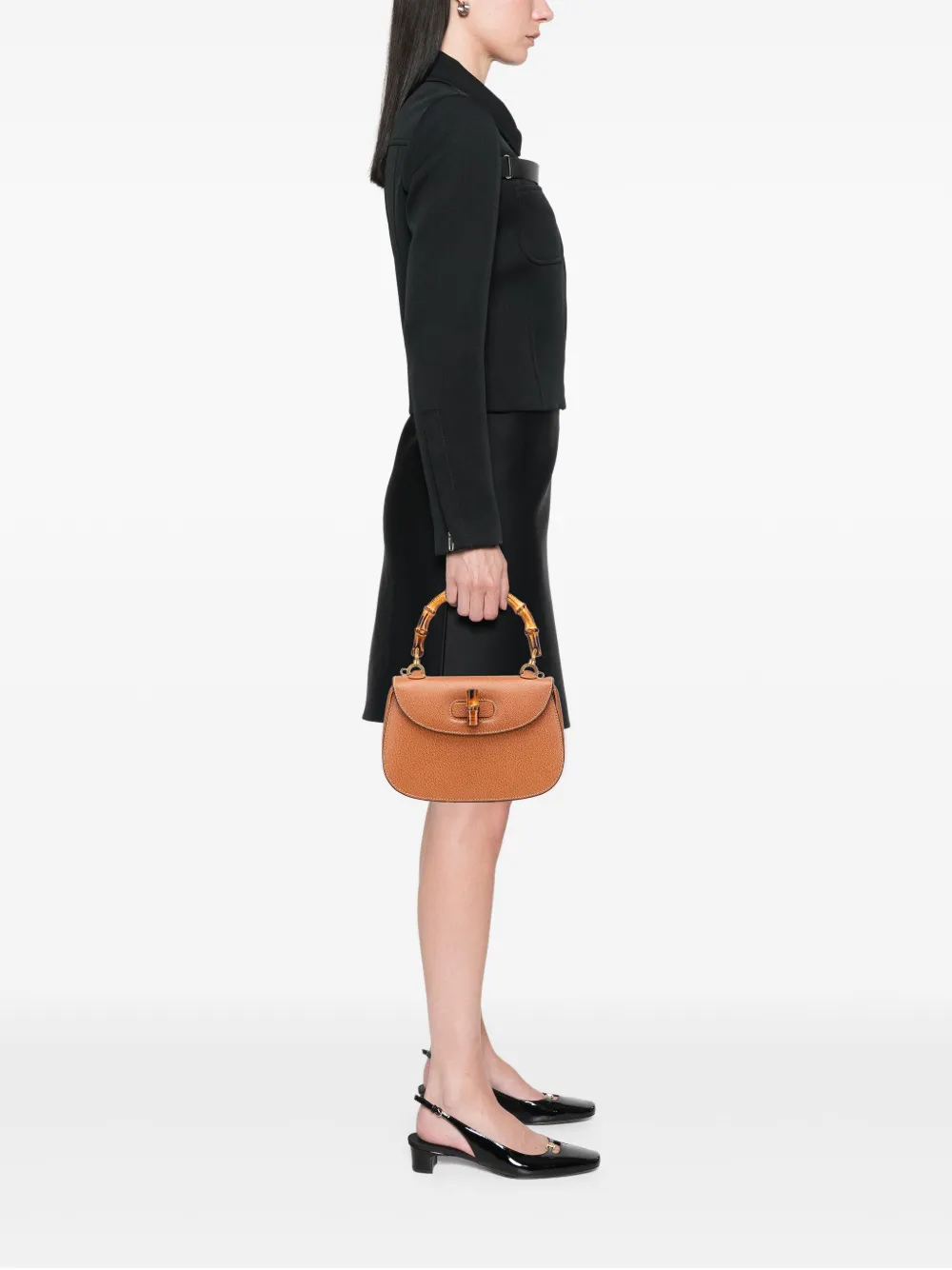 Gucci Pre-Owned 20th Century Calfskin Bamboo Night satchel | Pre-Owned | Image 2