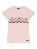 Missoni Kids zigzag-print T-shirt dress - Pink