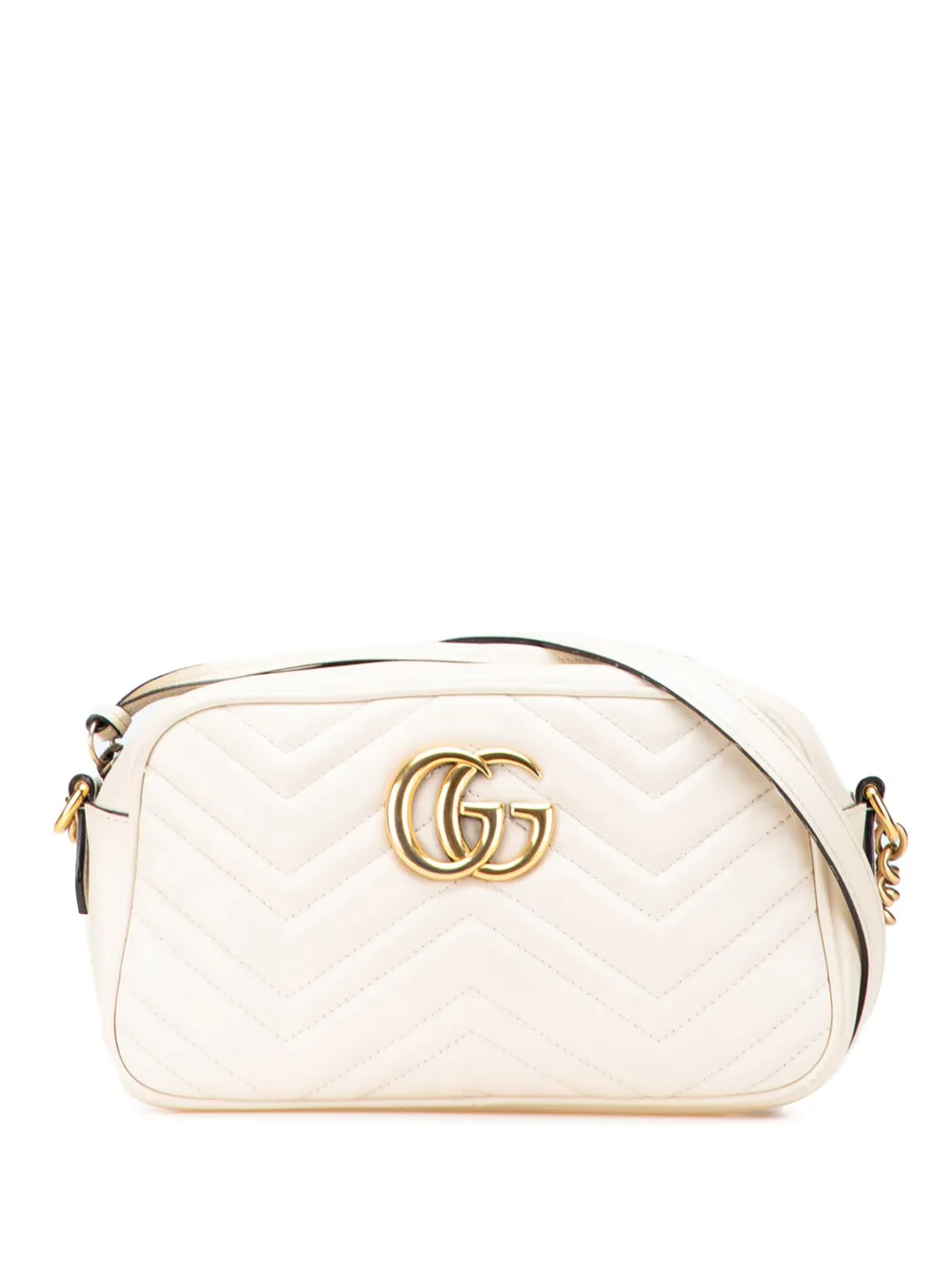 Gucci Pre-Owned 2016-2025 Small GG Marmont Matelasse Leather crossbody bag | White | Image 1