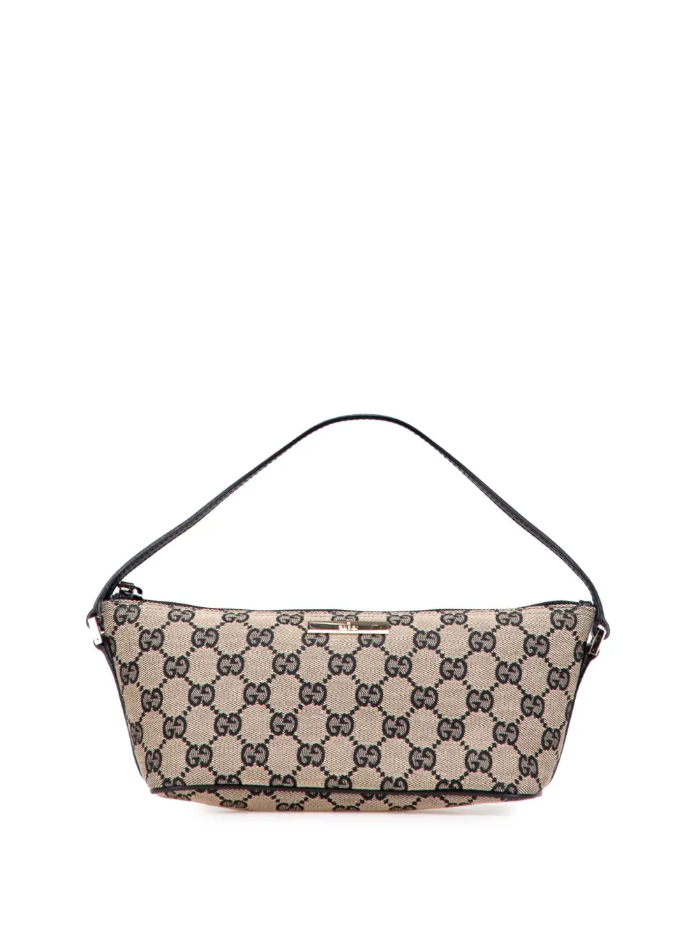 Pre-owned Gucci 2000-2015 Gg Canvas Boat Shoulder Bag In Brown