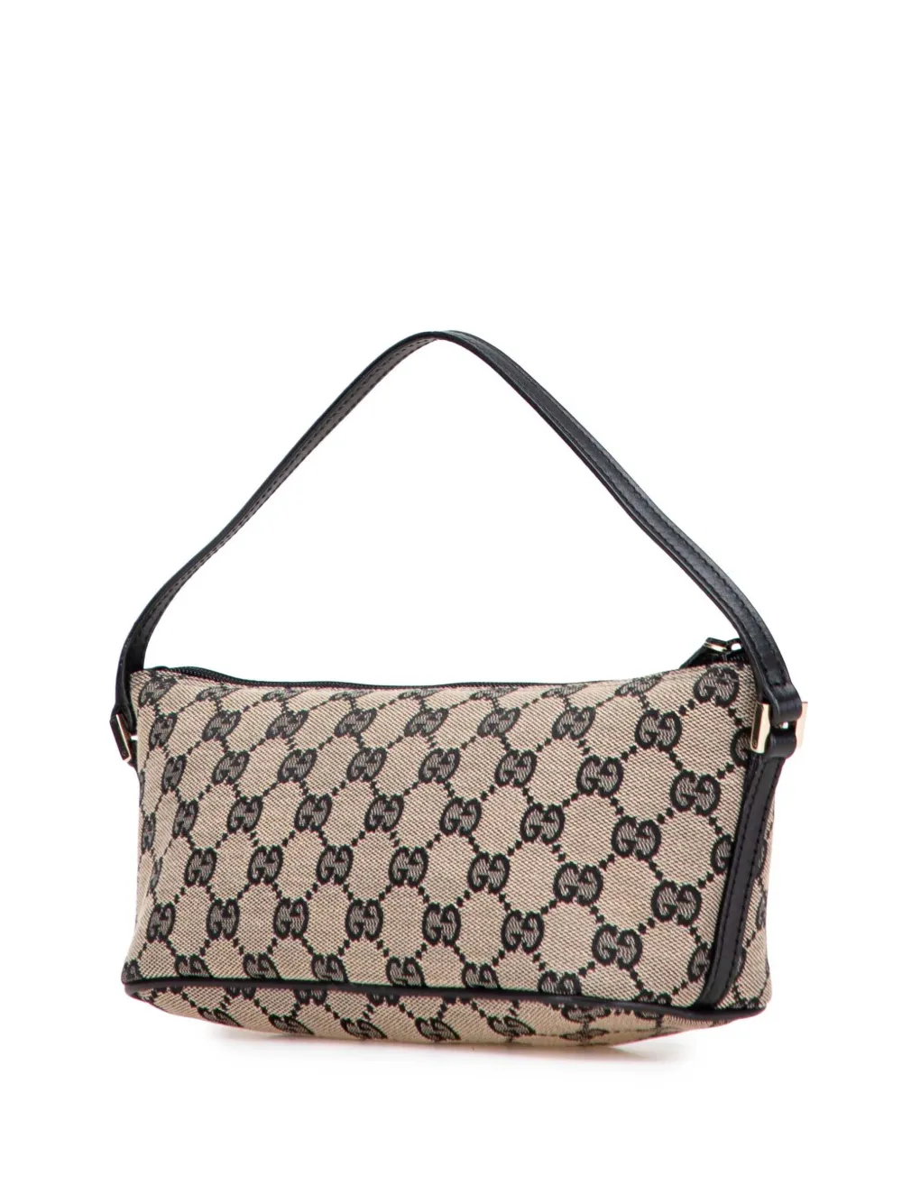 Pre-owned Gucci 2000-2015 Gg Canvas Boat Shoulder Bag In Brown