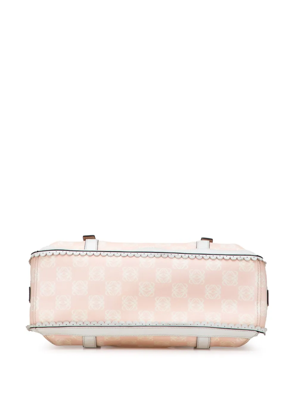 Pre-owned Loewe 2007 Anagram Canvas Shoulder Bag In Pink