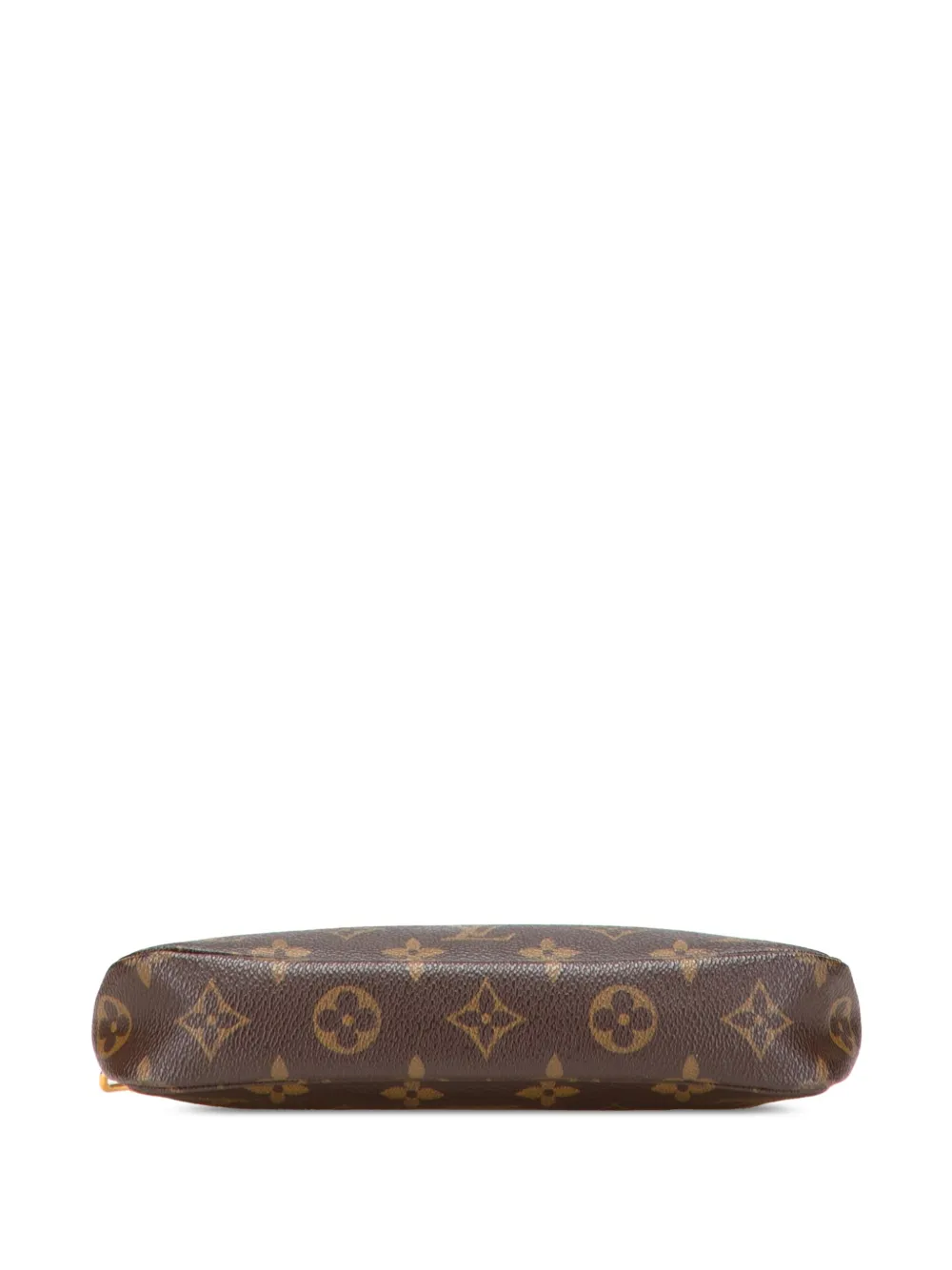 Pre-owned Louis Vuitton 2002 Monogram Pochette Accessoires Shoulder Bag In Brown