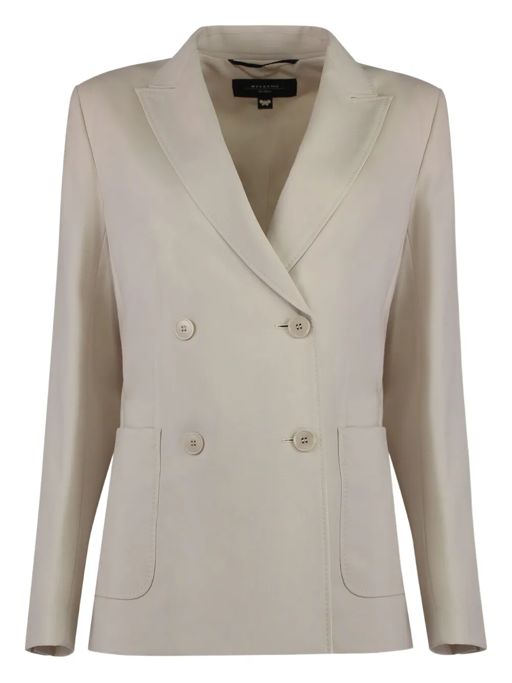 Weekend Max Mara double-breasted wool-blend blazer Beige