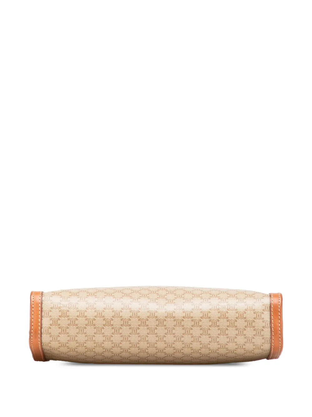 Pre-owned Celine 1994 Macadam Coated Canvas Clutch Bag In Brown